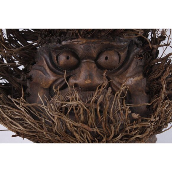 Vintage Chinese Bamboo root carving of the Bodhidharma, Zen Buddhism portrait - Picture 10 of 10